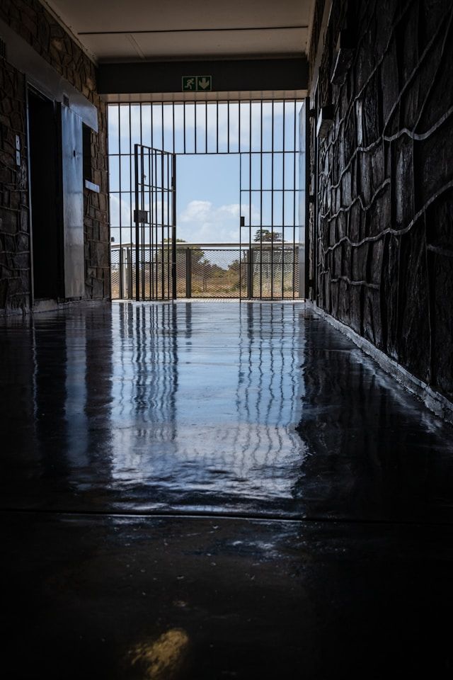 View from inside Robben Island