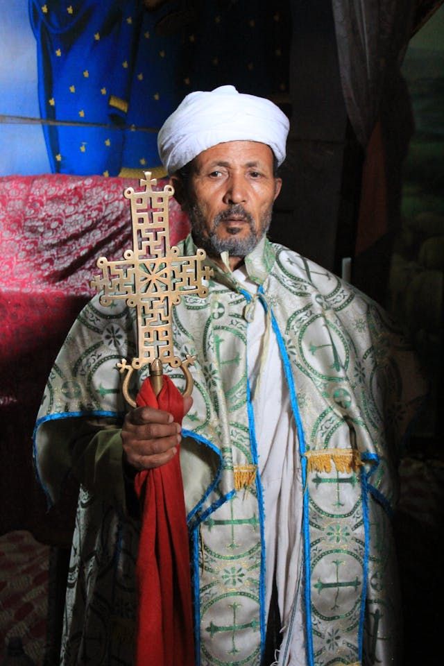 A priest during a religious ceremony at Lalibela