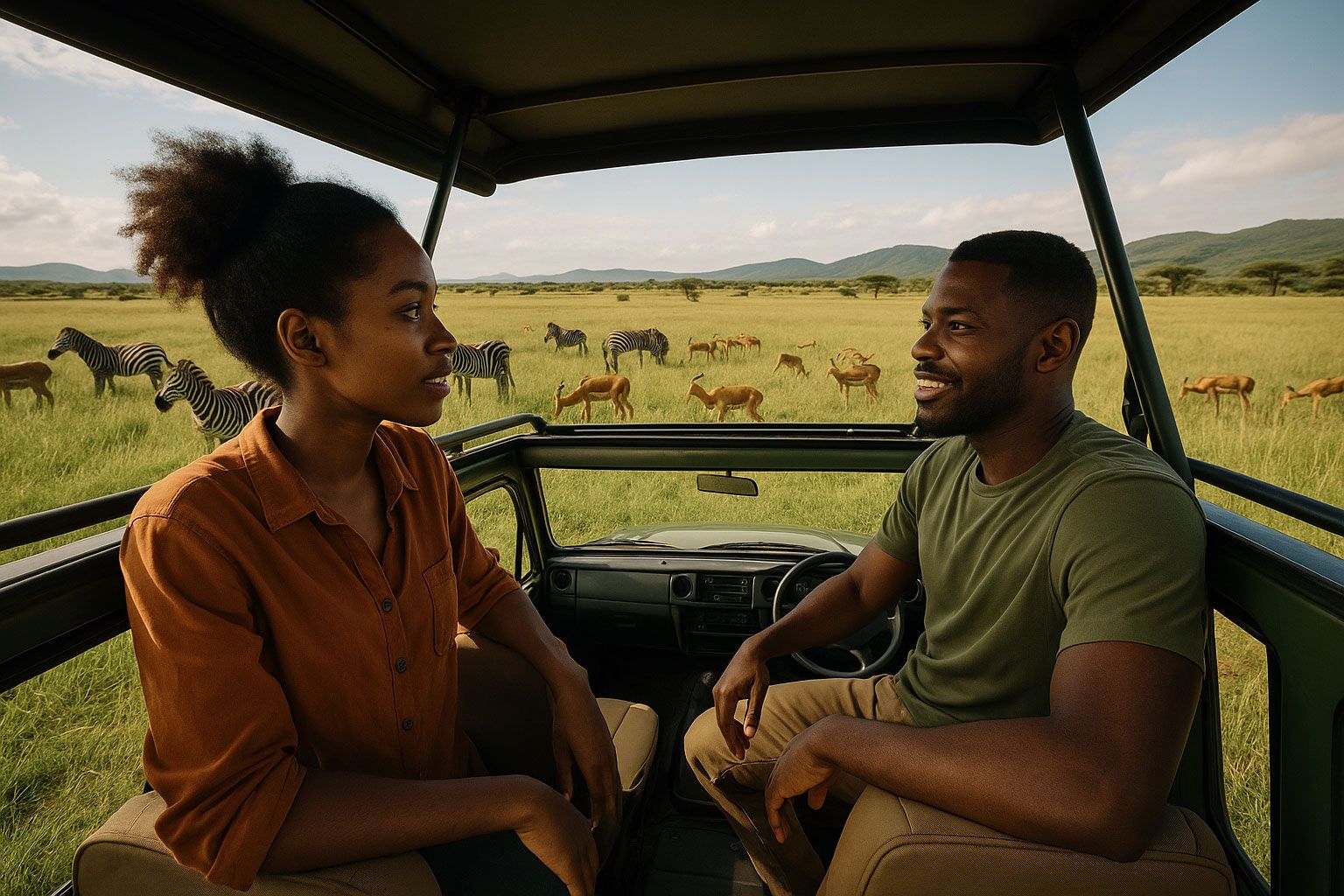 A couple on safari