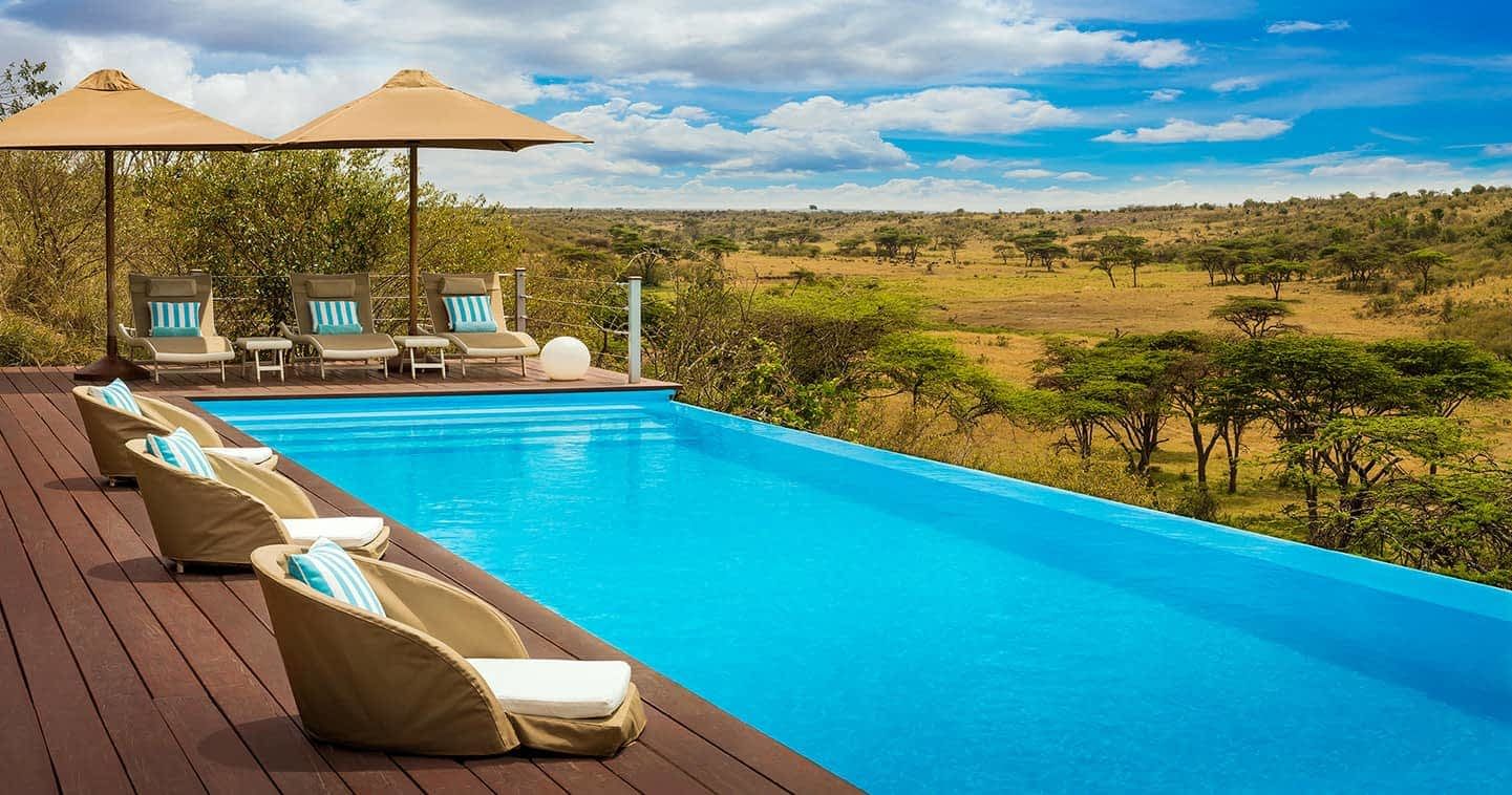 Swimming pool at Mahali Mzuri Tented camp